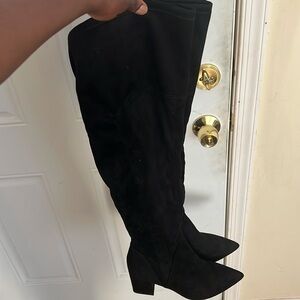 Black over the knee boots. Never been worn. Wide calf. Marc Fisher.